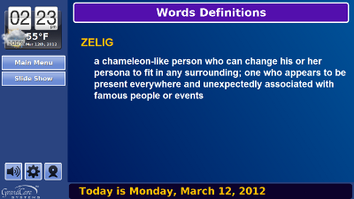 Example of a Word Definition slide