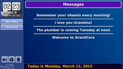 Example of a Messages slide